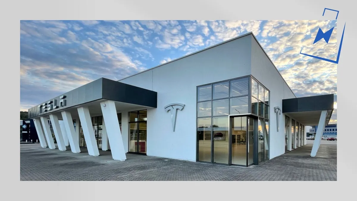 Tesla Service Koblenz at 1 Auf dem Hahnenberg, Mülheim-Kärlich, RP 56218. Venue photograph.