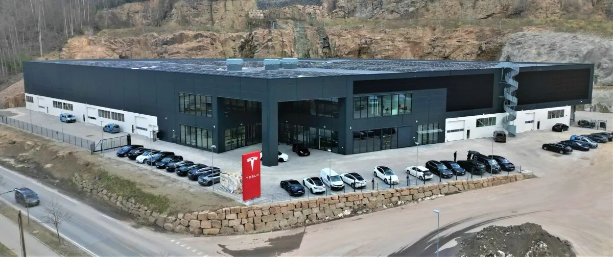 Сервисный центр Tesla в Драммене.