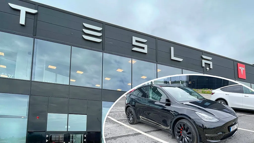 Сервисный центр Tesla в Уппсале.