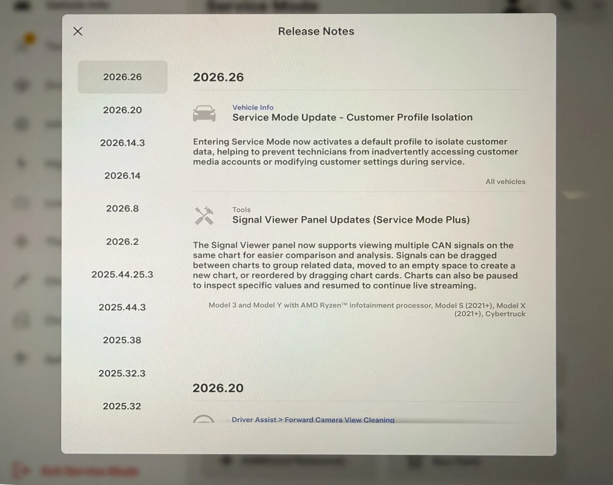 Service Mode Improvements