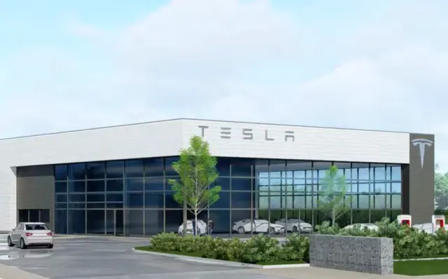 Centre de service Tesla à Longueau.